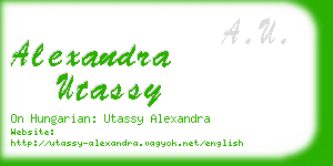 alexandra utassy business card